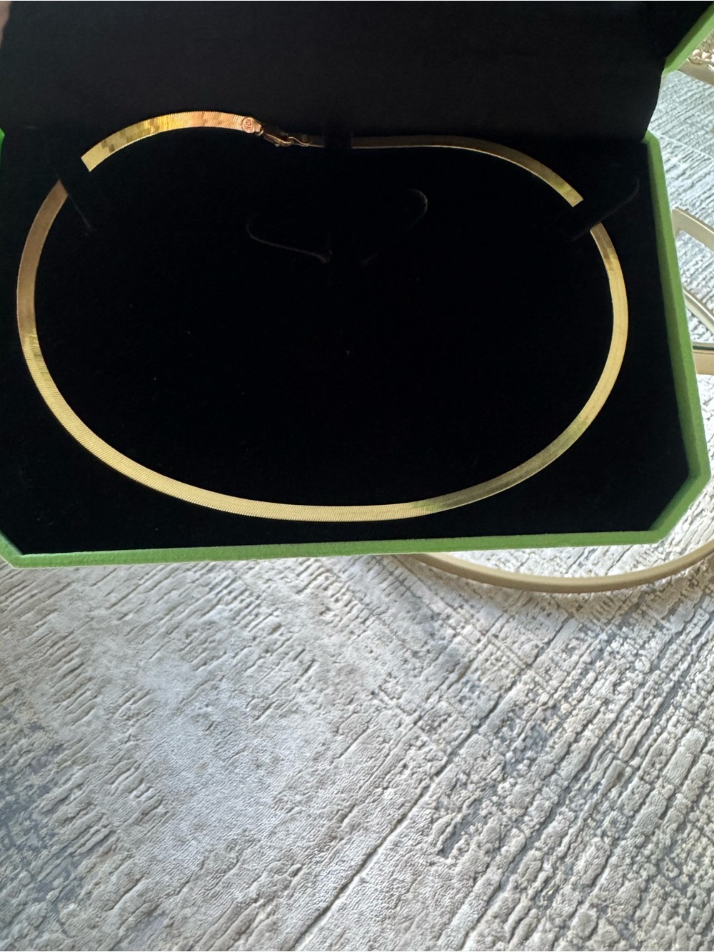 10K Gold 🩷 Herringbone Necklace 16” - NWT